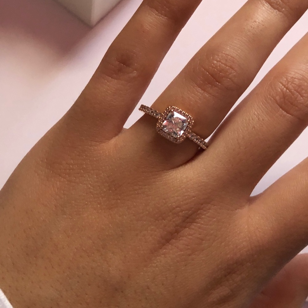 Timeless Elegance Ring, PANDORA Rose™ & Clear CZ - Picture 6 of 8